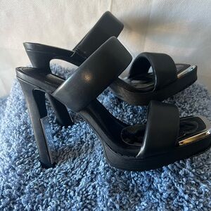 DKNY Black Platform Heels